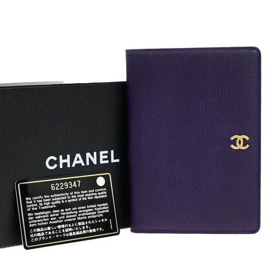 Chanel Couverture agenda, Purple, Leather, wallet