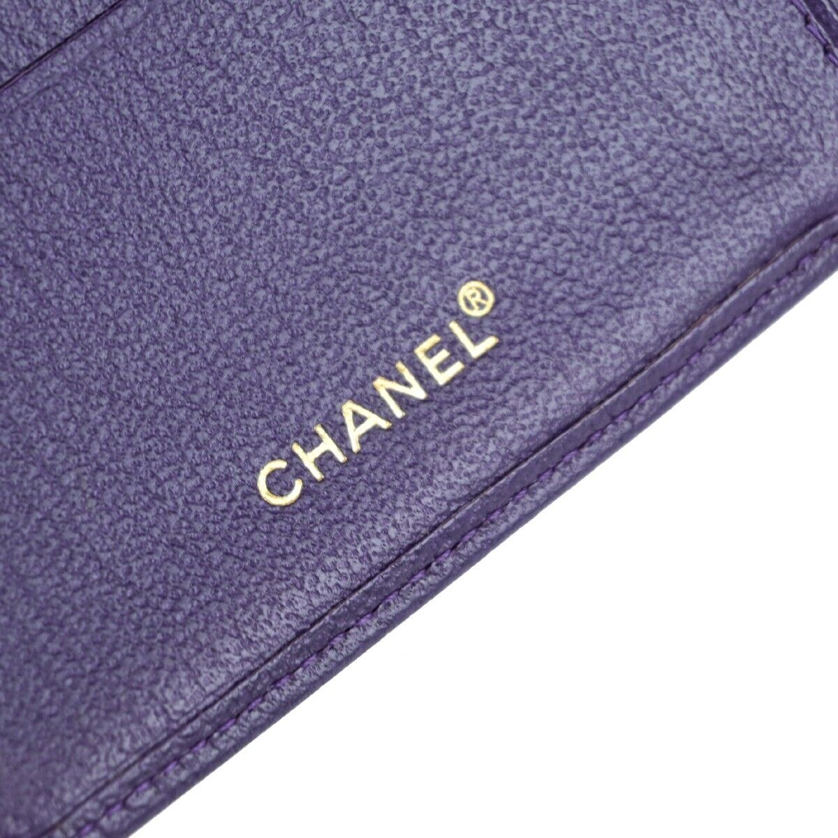 Chanel Couverture agenda, Purple, Leather, wallet