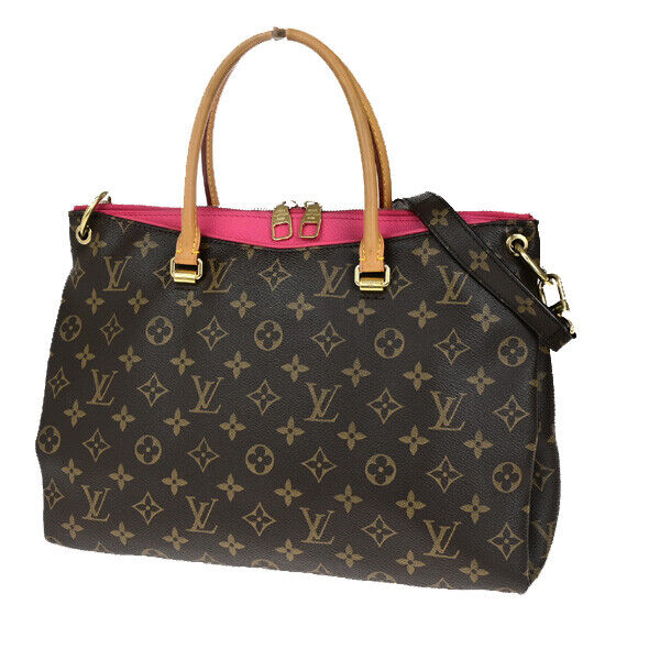 Louis Vuitton Pallas, Brown, Canvas, handbag