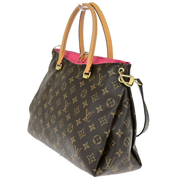 Louis Vuitton Pallas, Brown, Canvas, handbag