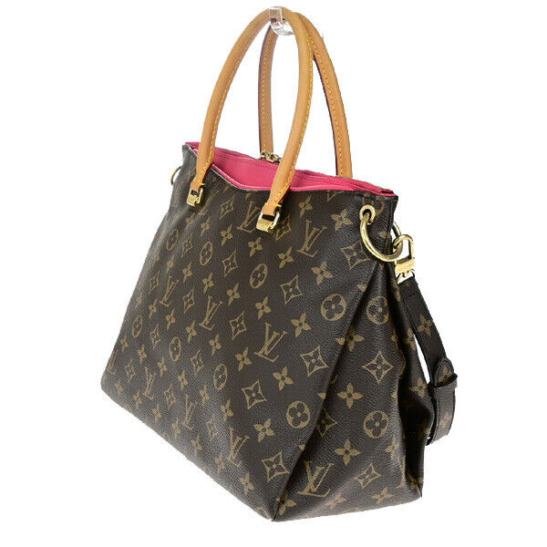 Louis Vuitton Pallas, Brown, Canvas, handbag