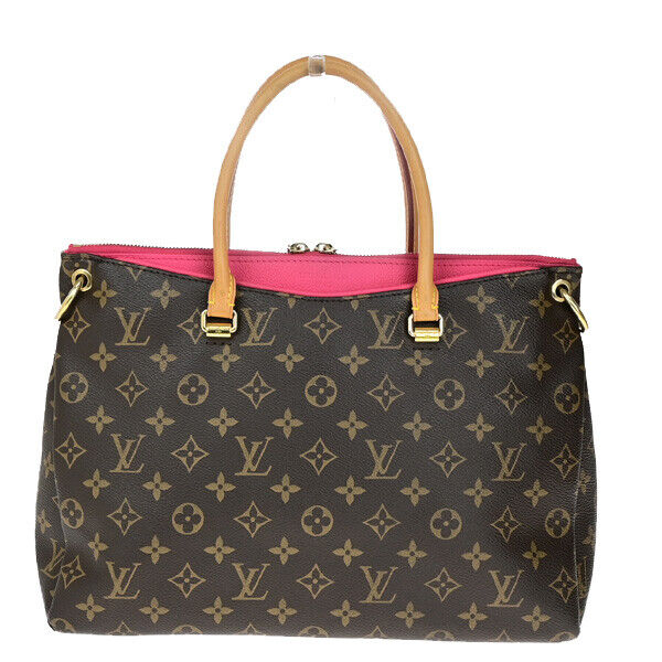 Louis Vuitton Pallas, Brown, Canvas, handbag