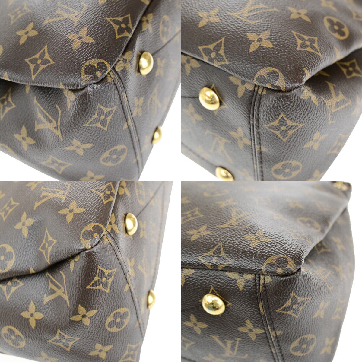 Louis Vuitton Pallas, Brown, Canvas, handbag