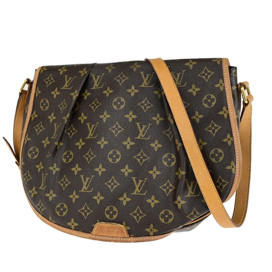 Louis Vuitton Menilmontant, Brown, Canvas, handbag