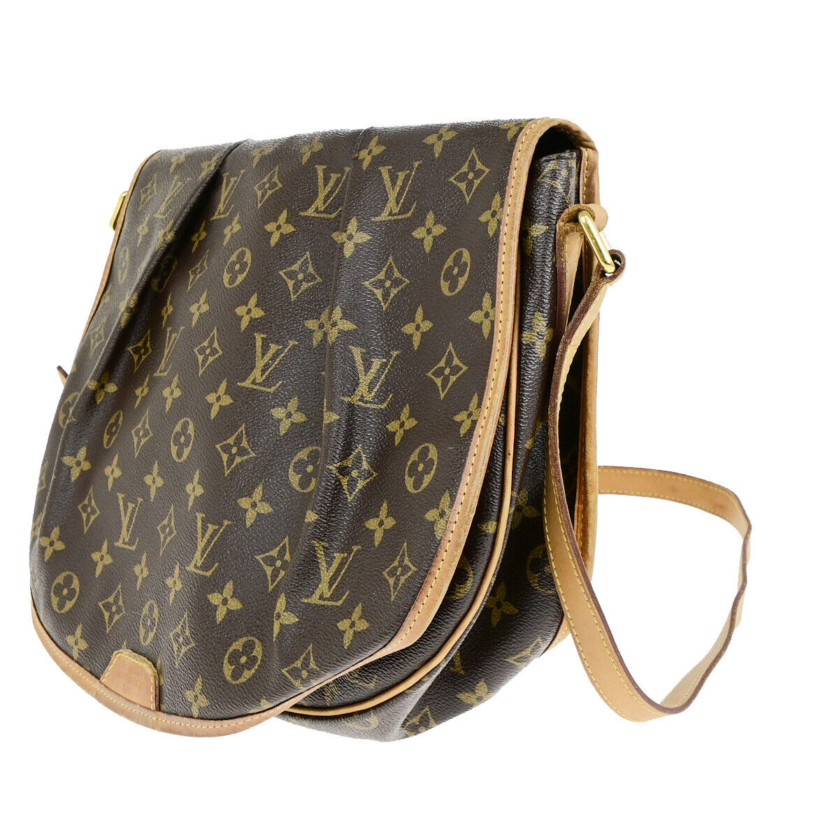 Louis Vuitton Menilmontant, Brown, Canvas, handbag