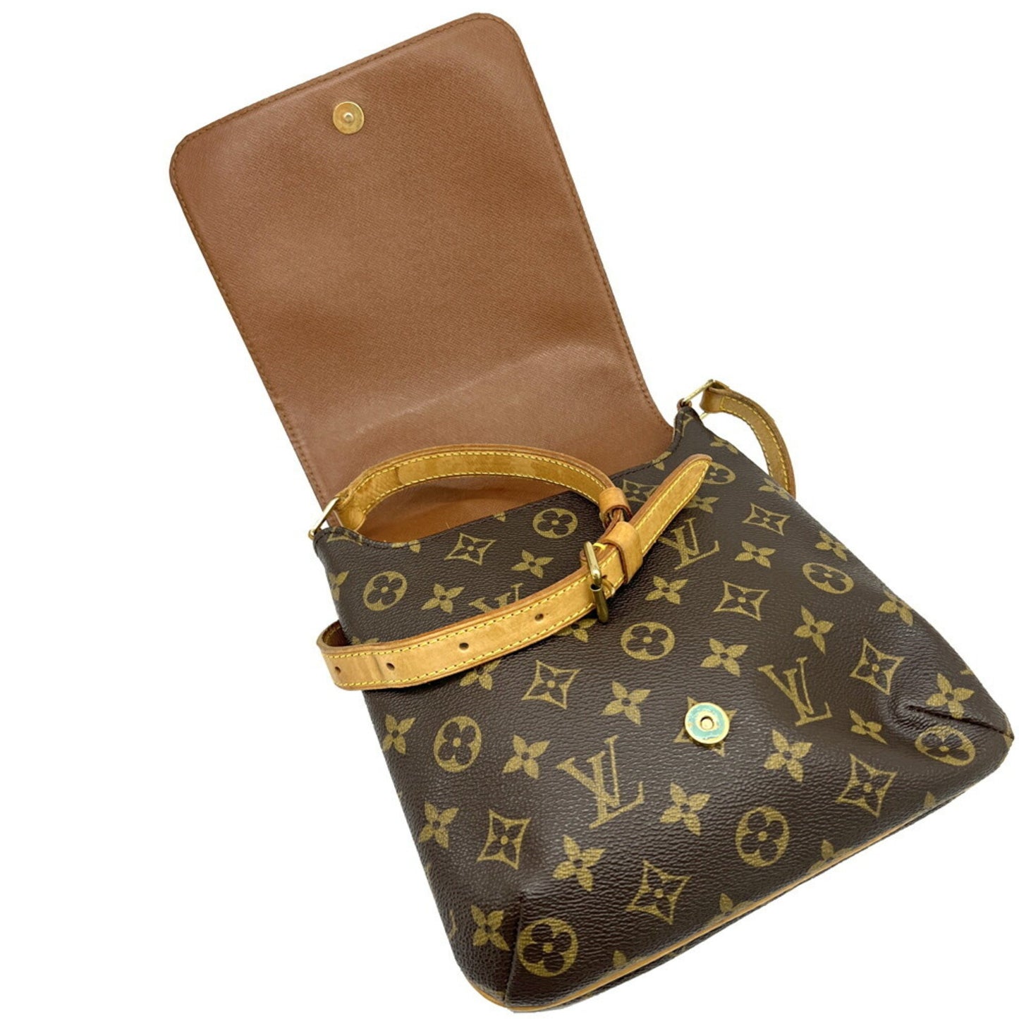 Louis Vuitton Musette Salsa, Brown, Canvas, shoulder