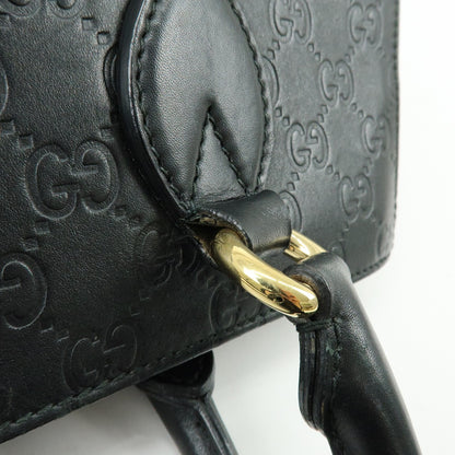 Gucci Soft Signature Convertible Top Handle Guccissima Leather, Black, Leather, Handbag