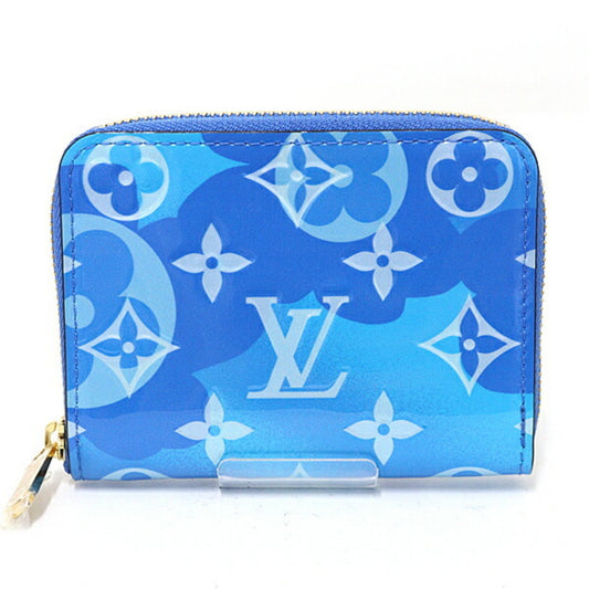 Louis Vuitton Porte monnaie Zippy, Blue, Canvas, wallet