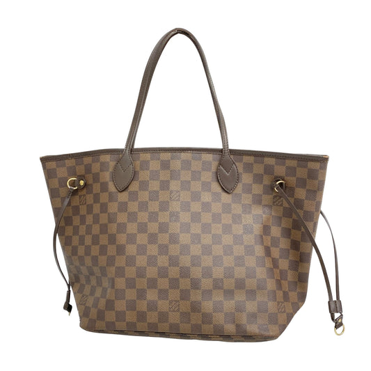 Louis Vuitton Neverfull MM, Brown, Canvas, tote