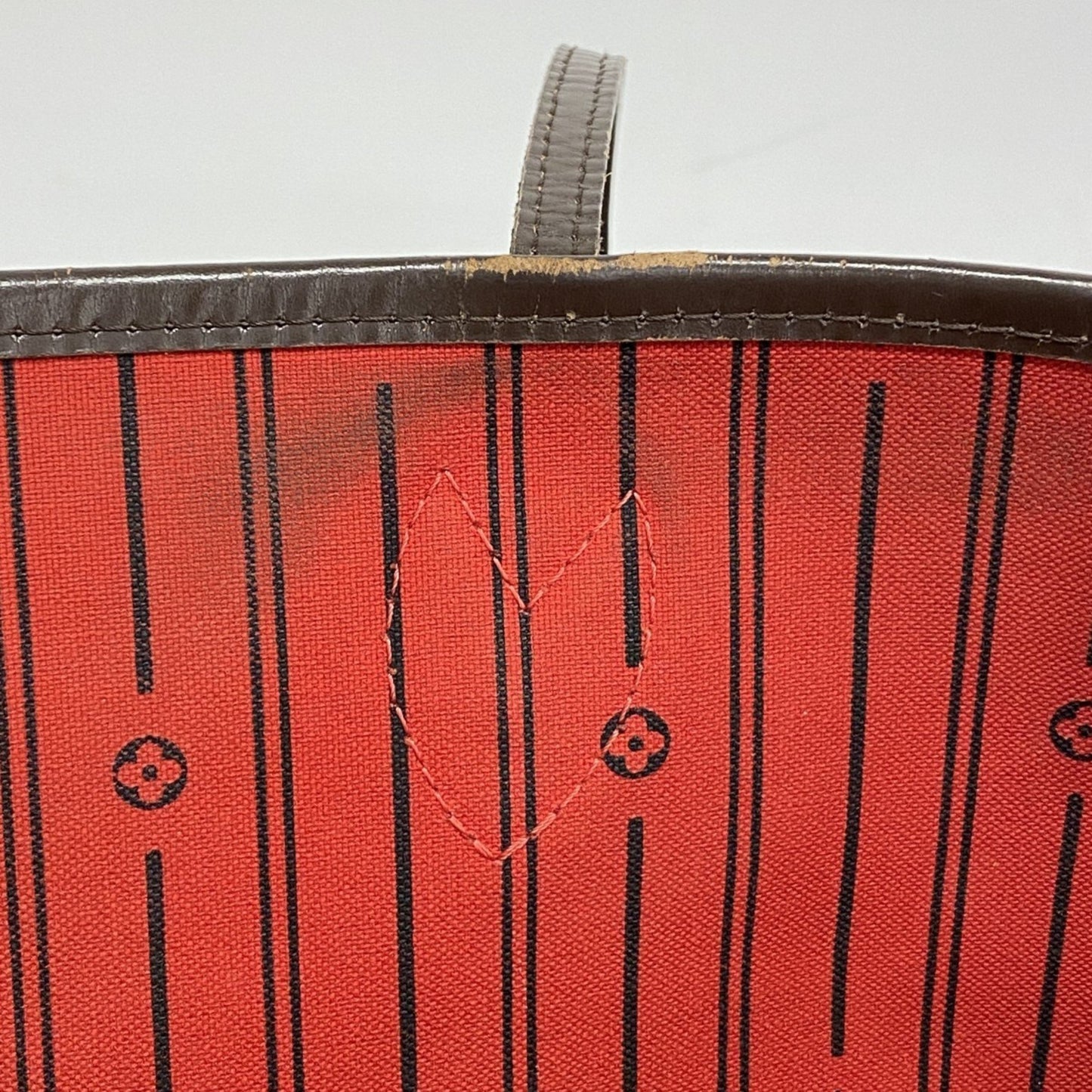 Louis Vuitton Neverfull MM, Brown, Canvas, tote
