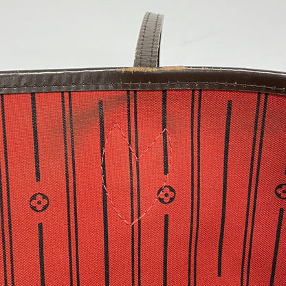 Louis Vuitton Neverfull MM, Brown, Canvas, tote