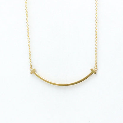 Tiffany & Co T Smile, Gold, Rose Gold, necklace