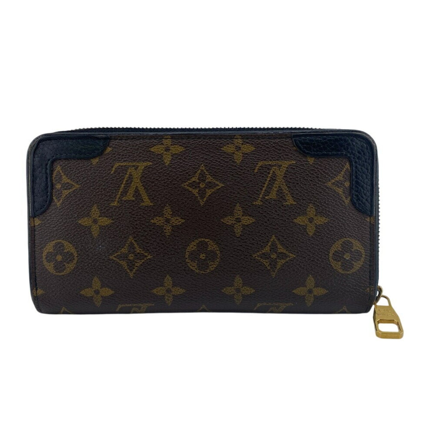 Louis Vuitton Retiro, Black, Canvas, wallet