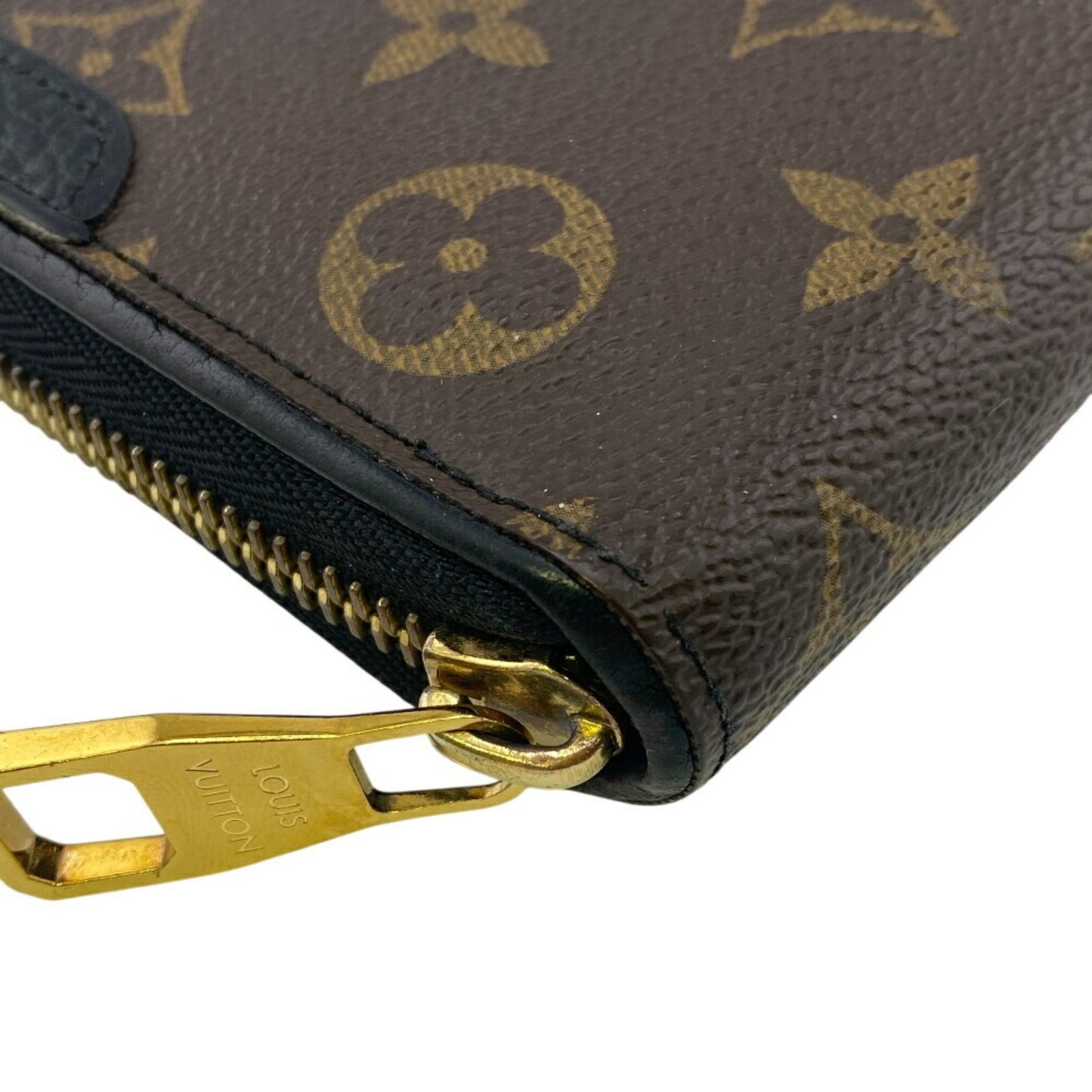 Louis Vuitton Retiro, Black, Canvas, wallet