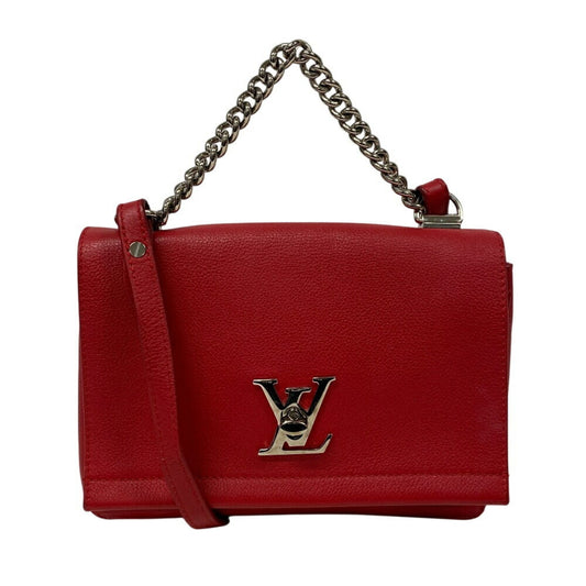 Louis Vuitton LockMe II BB, Red, Leather, shoulder
