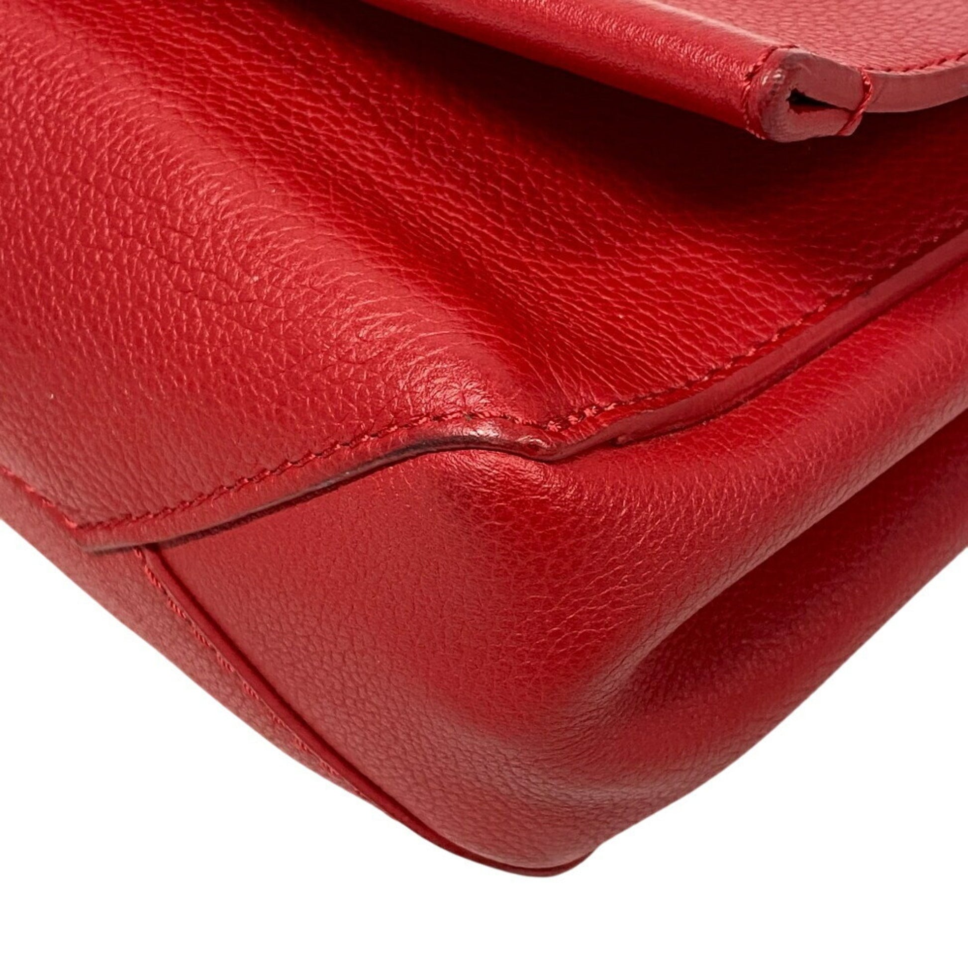 Louis Vuitton LockMe II BB, Red, Leather, shoulder