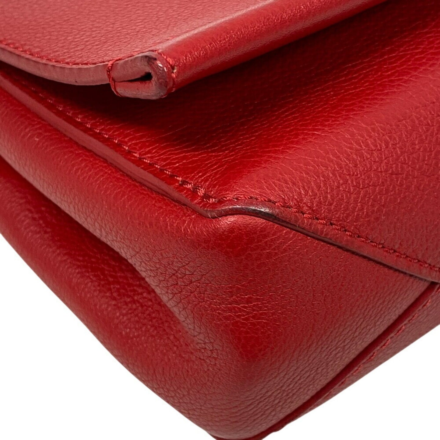 Louis Vuitton LockMe II BB, Red, Leather, shoulder