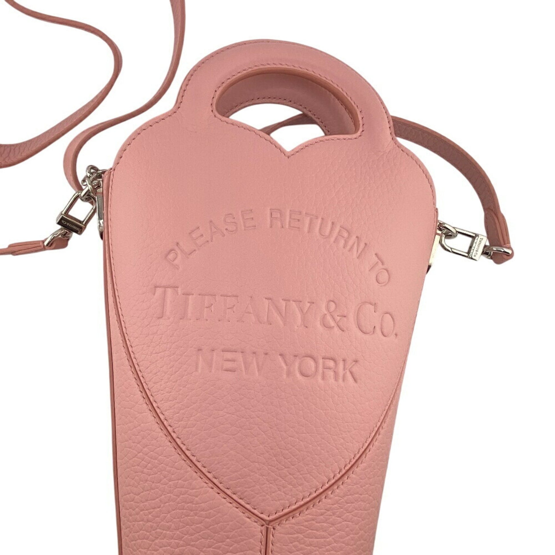 Tiffany & Co Return to Tiffany, Pink, Leather, handbag