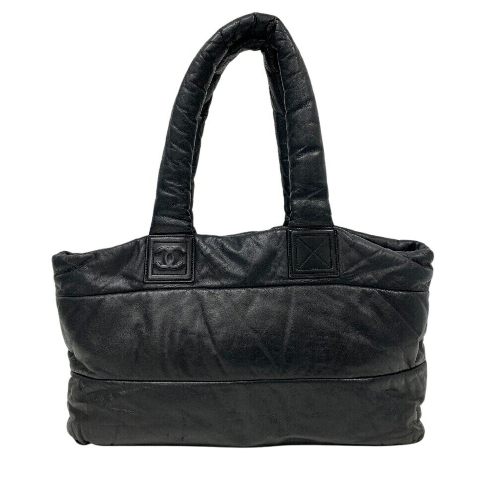 Chanel Coco Cocoon, Black, Leather, tote