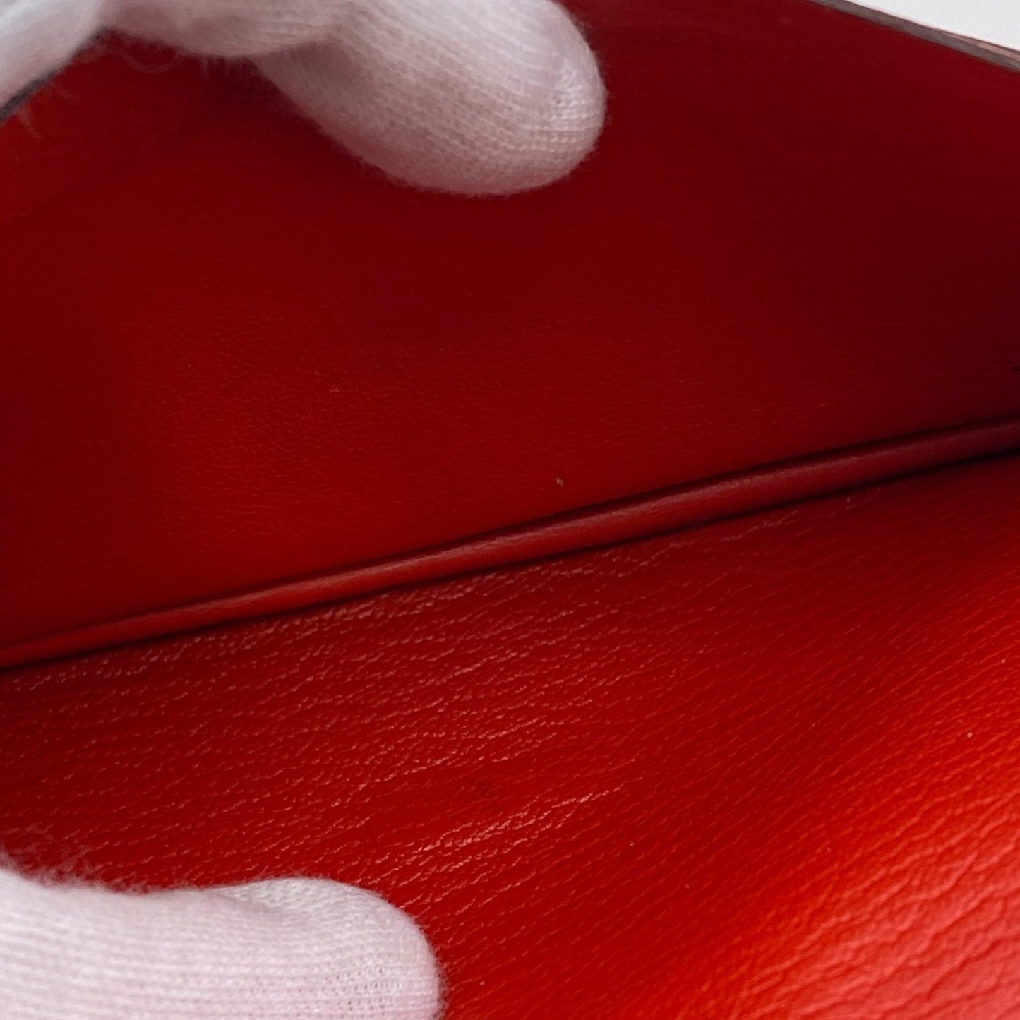 Hermès Béarn, Red, Leather, wallet