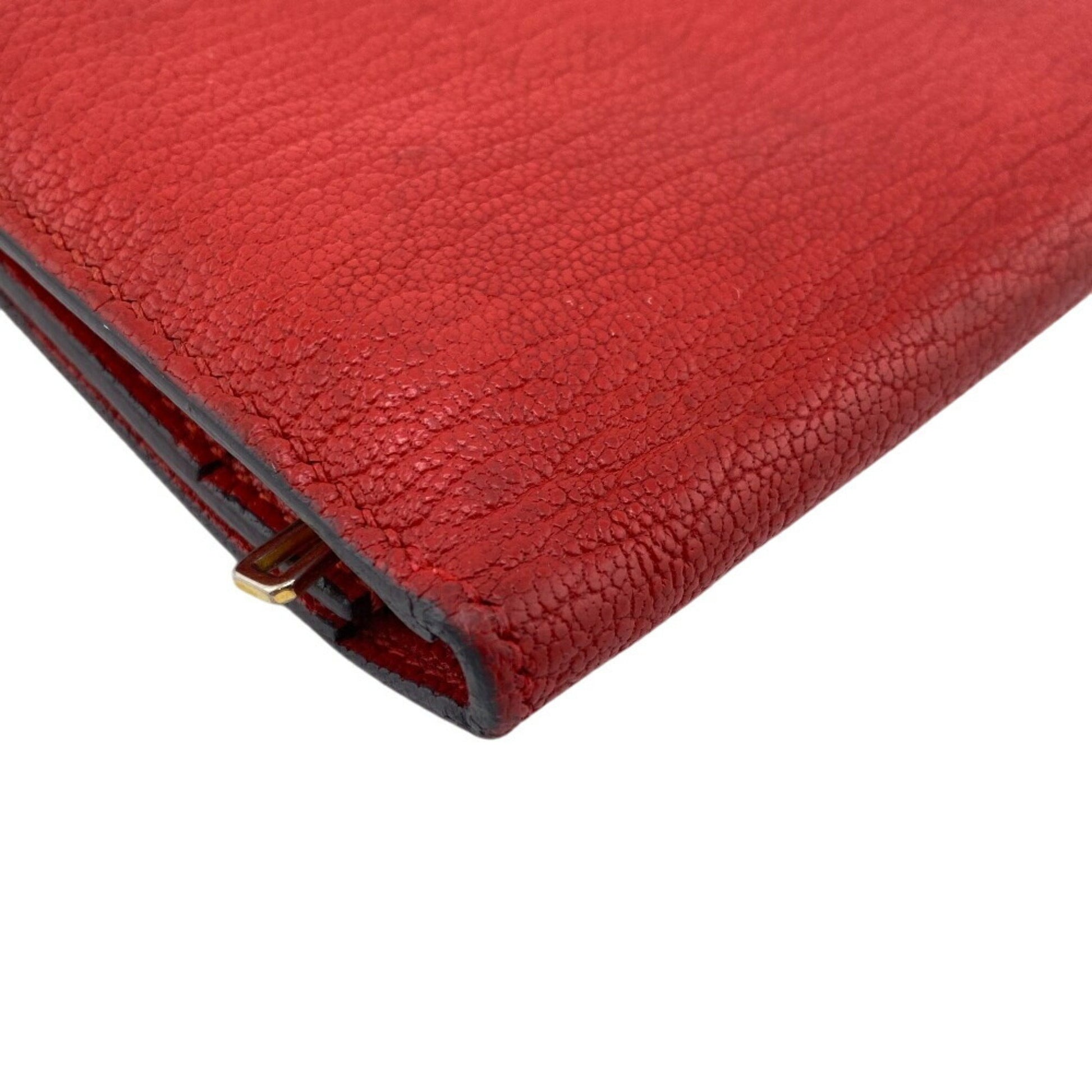 Hermès Béarn, Red, Leather, wallet