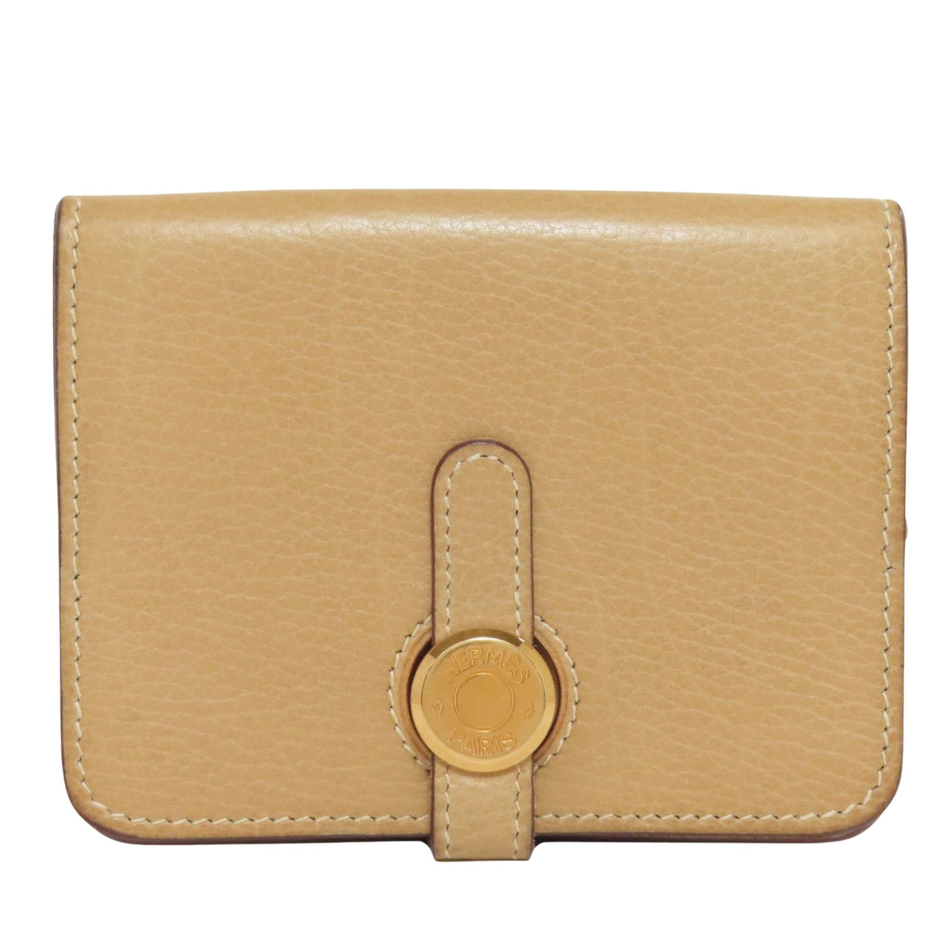 Hermès Dogon, Beige, Leather, wallet