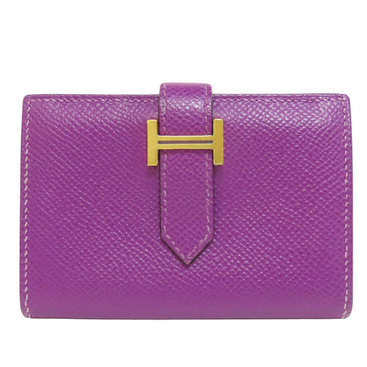 Hermès Béarn, Purple, Leather, wallet