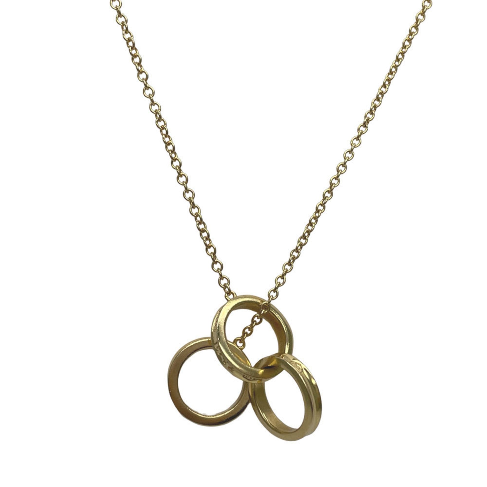 Tiffany & Co Interlocking Circles, Gold, Yellow Gold, necklace