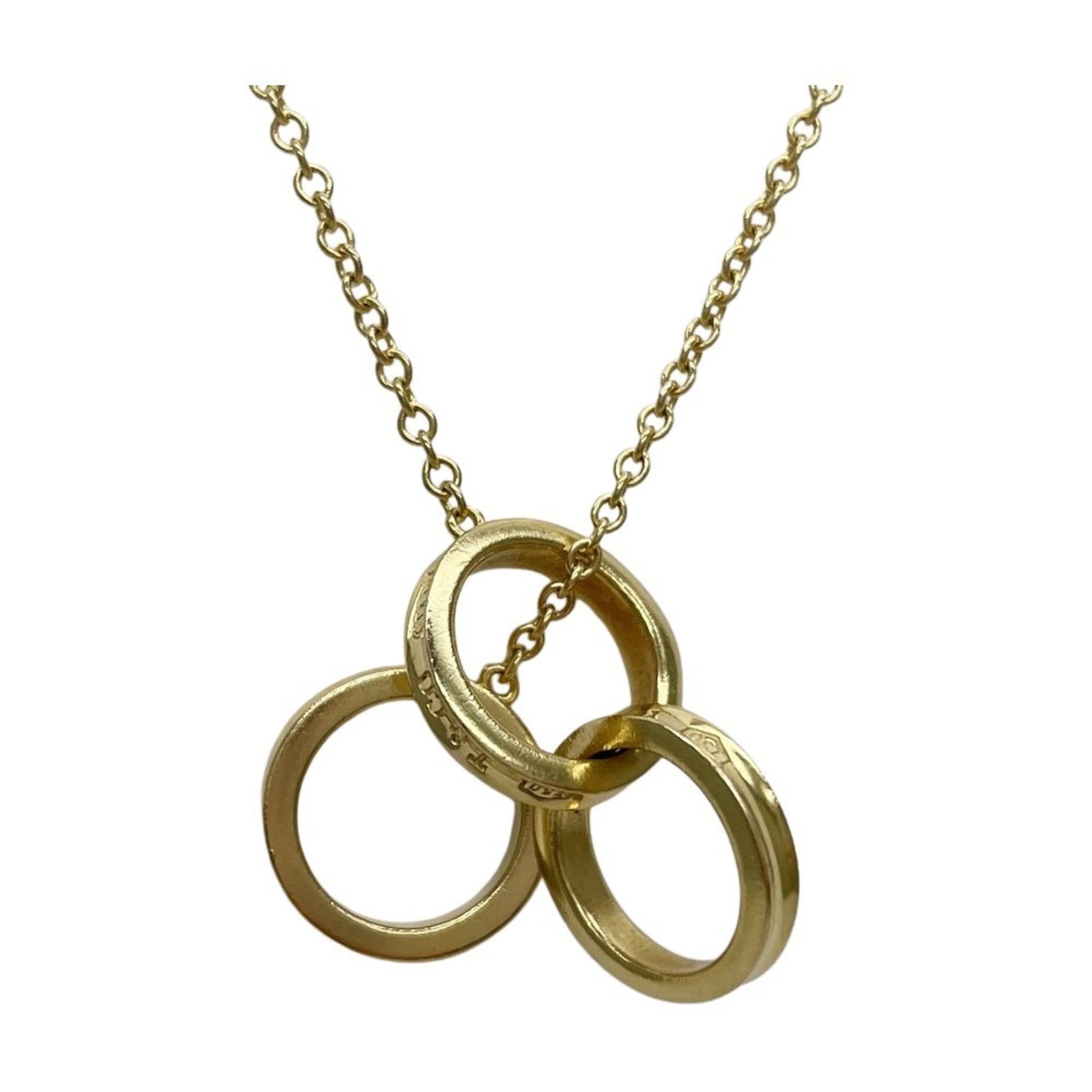 Tiffany & Co Interlocking Circles, Gold, Yellow Gold, necklace