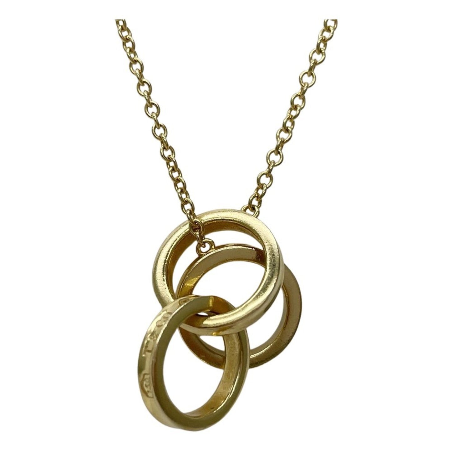 Tiffany & Co Interlocking Circles, Gold, Yellow Gold, necklace