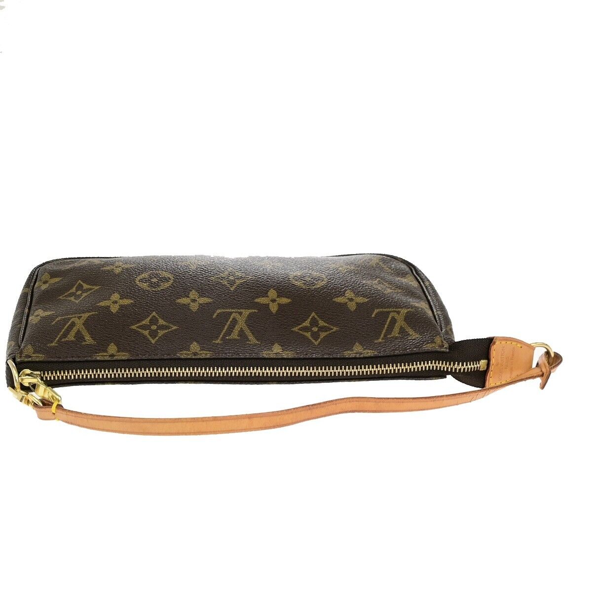 Louis Vuitton Pochette Accessoire, Brown, Canvas, clutch