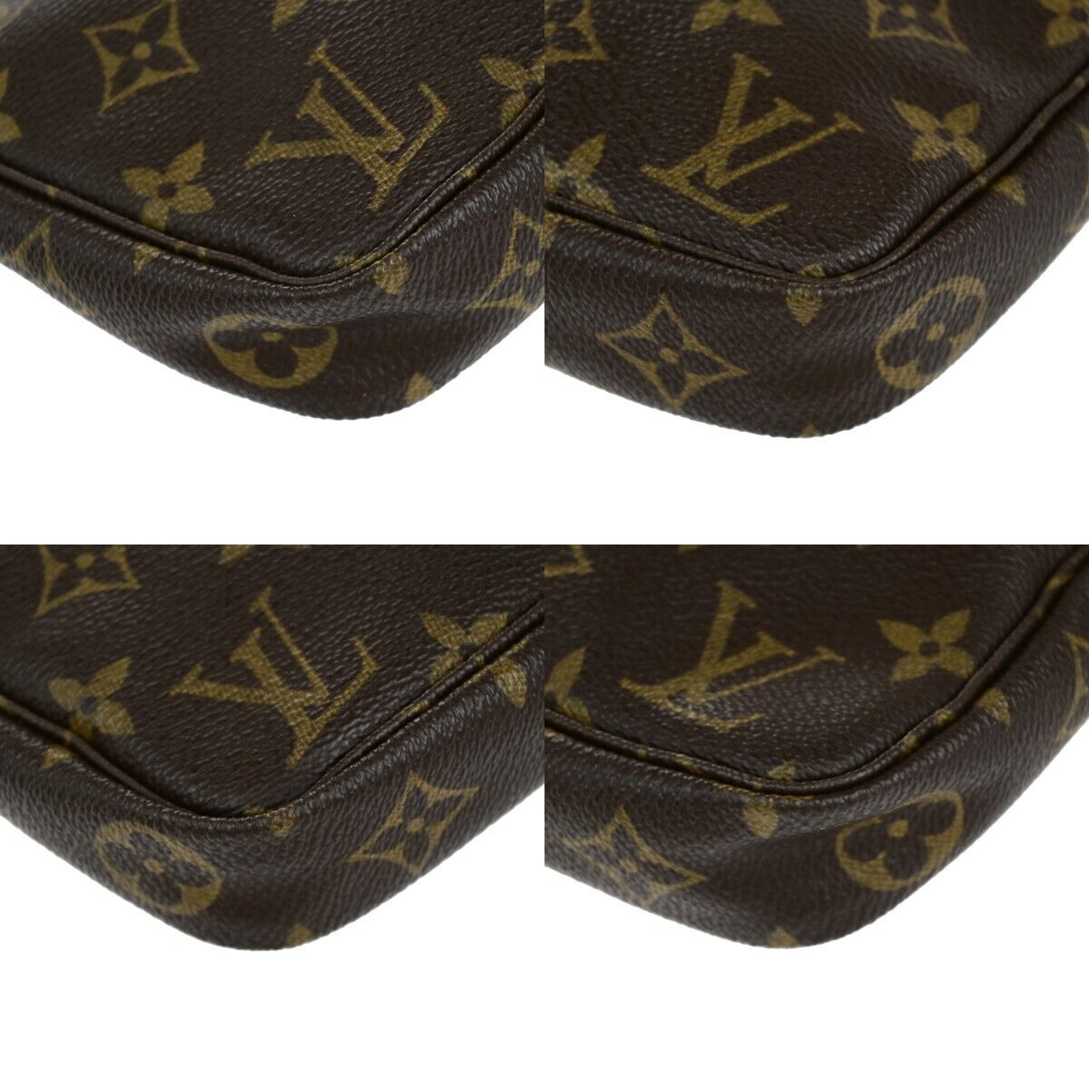 Louis Vuitton Pochette Accessoire, Brown, Canvas, clutch