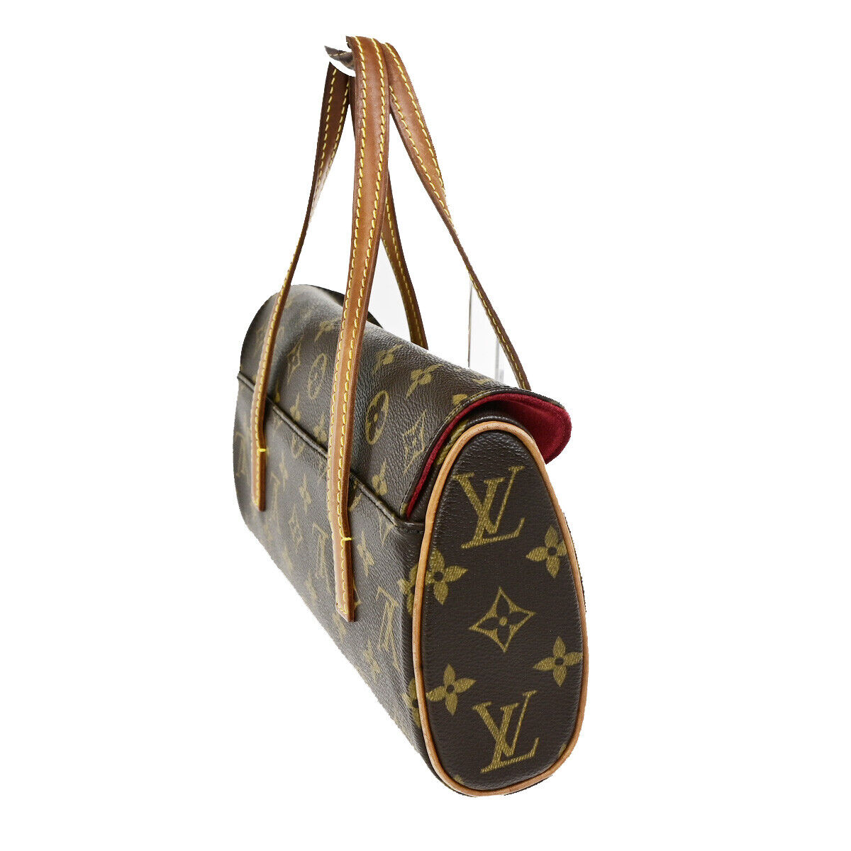 Louis Vuitton Sonatine, Brown, Canvas, handbag