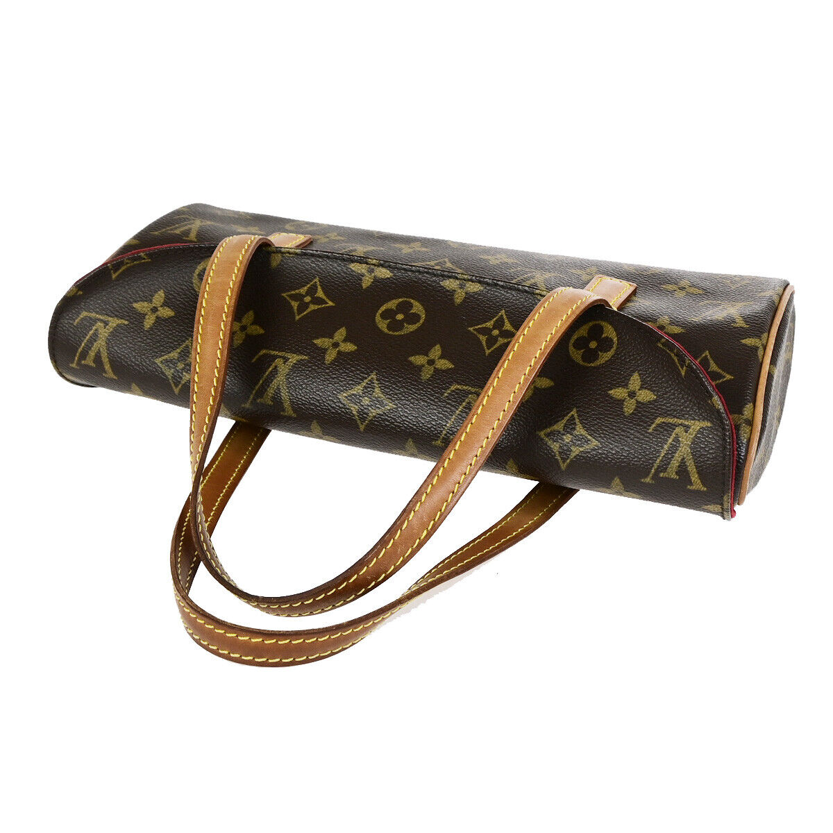 Louis Vuitton Sonatine, Brown, Canvas, handbag