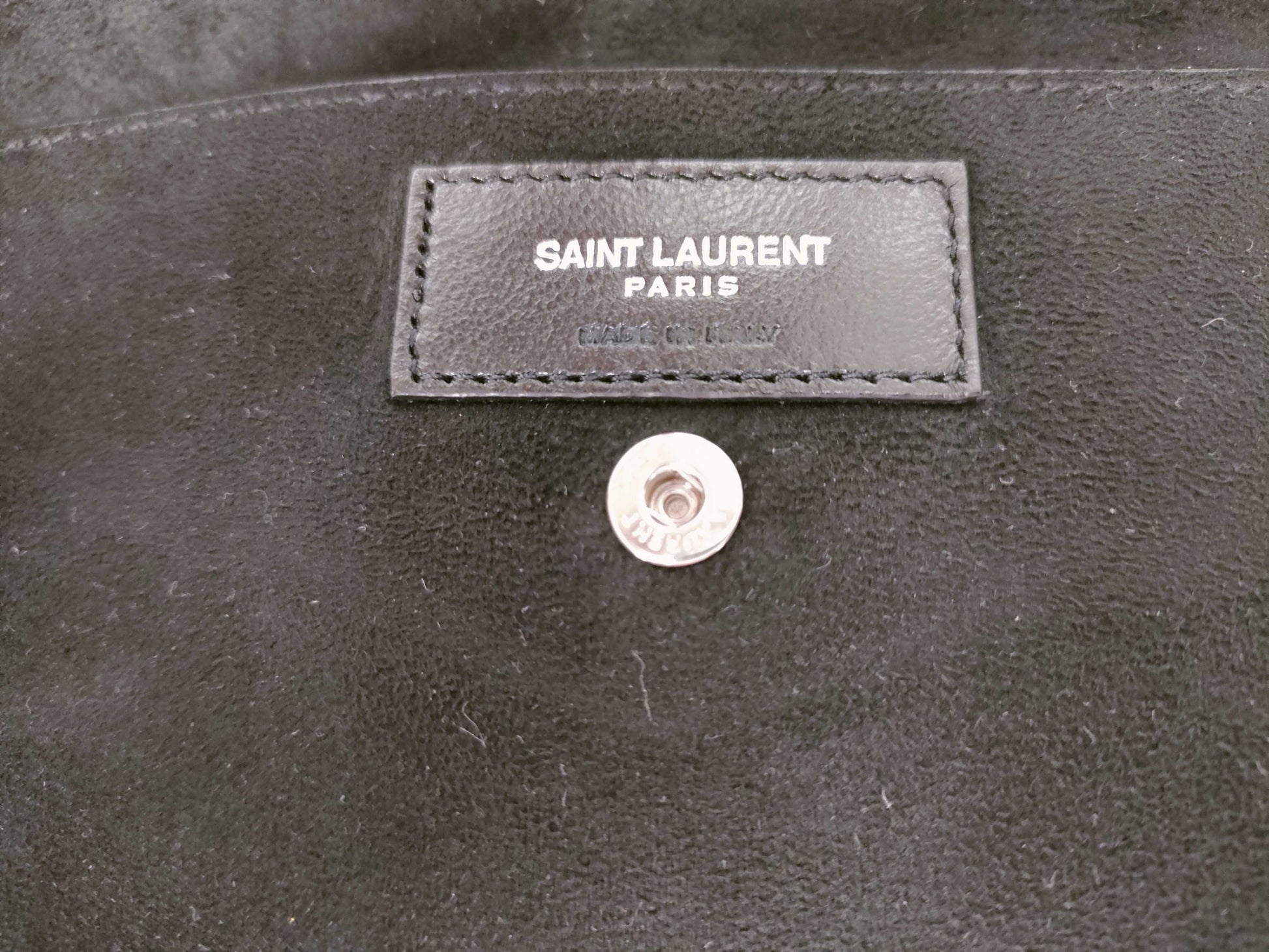 Saint Laurent Teddy, Black, Leather, shoulder