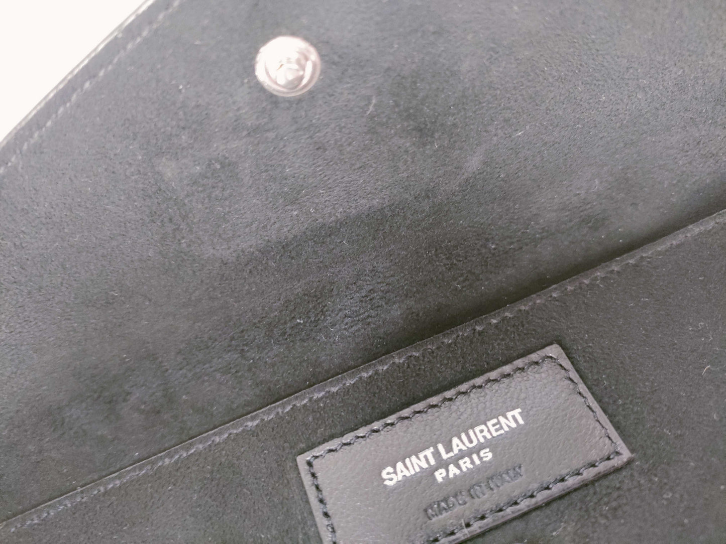 Saint Laurent Teddy, Black, Leather, shoulder