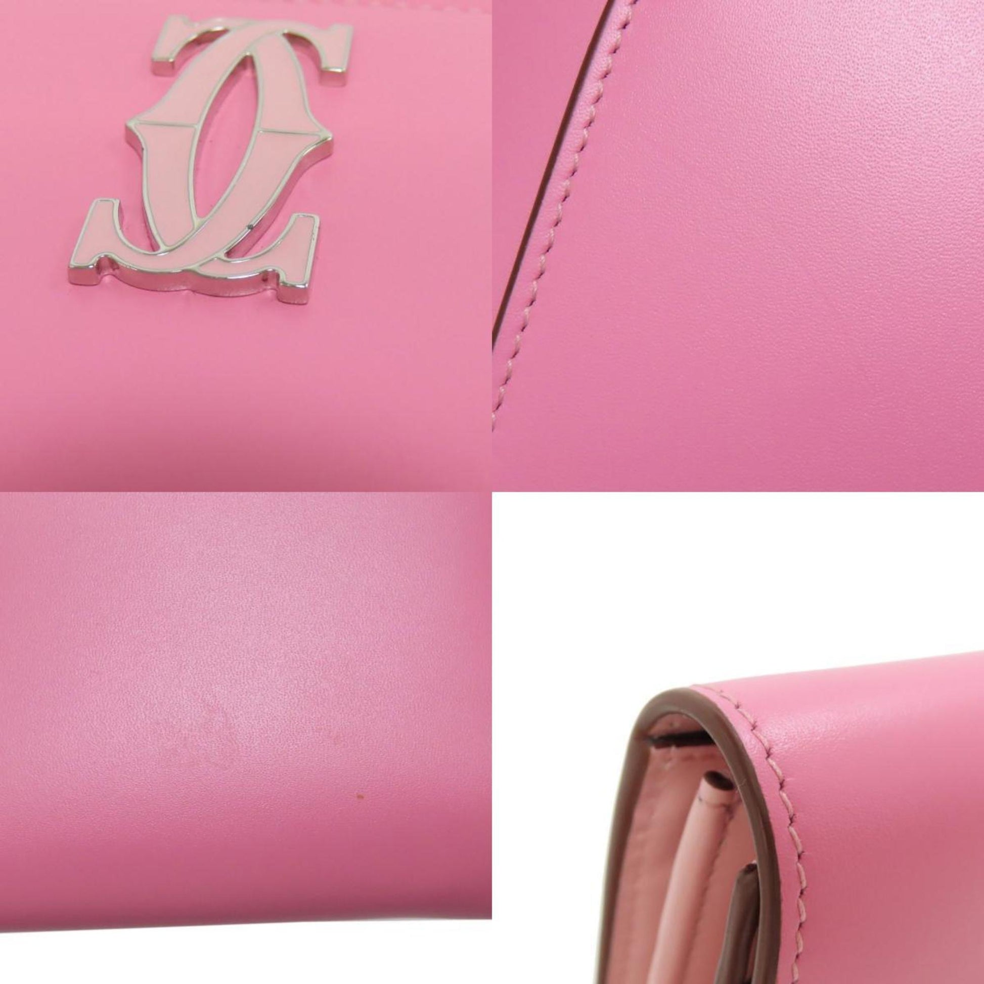 Cartier, Pink, Leather, wallet