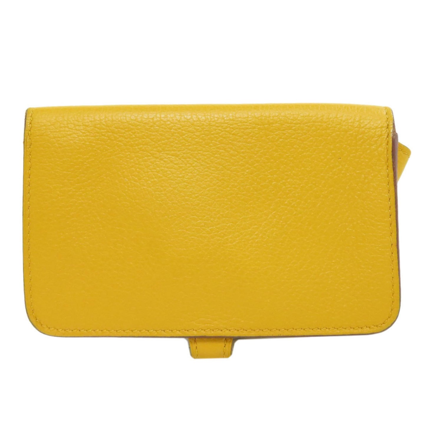 Hermès Dogon, Yellow, Leather, wallet