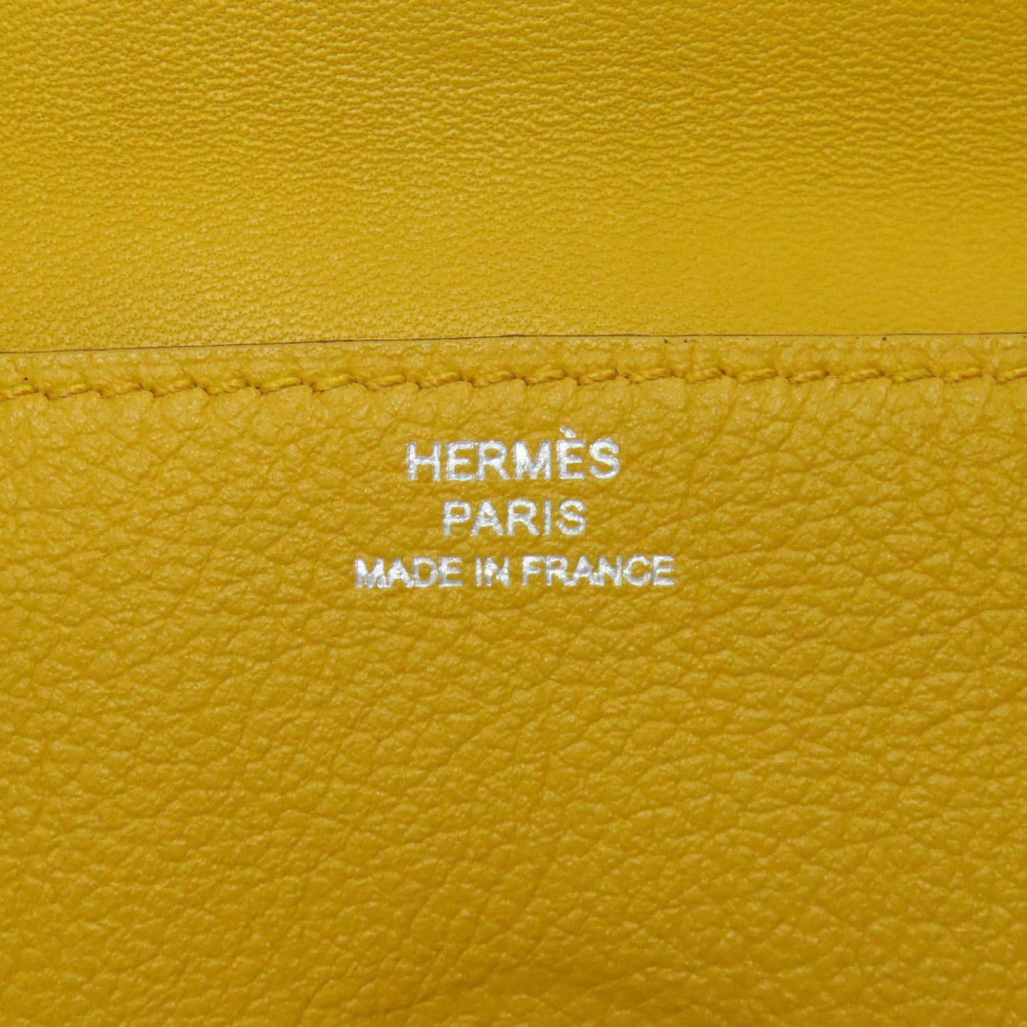 Hermès Dogon, Yellow, Leather, wallet