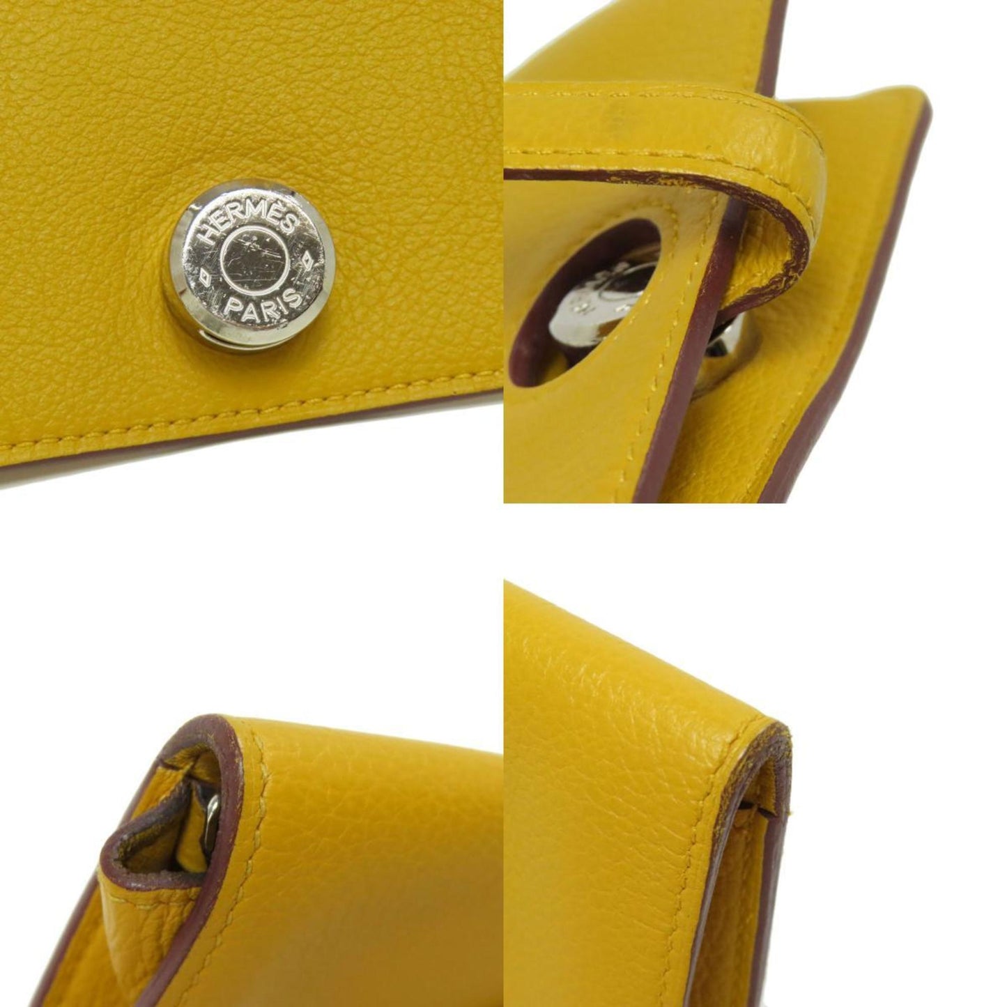 Hermès Dogon, Yellow, Leather, wallet