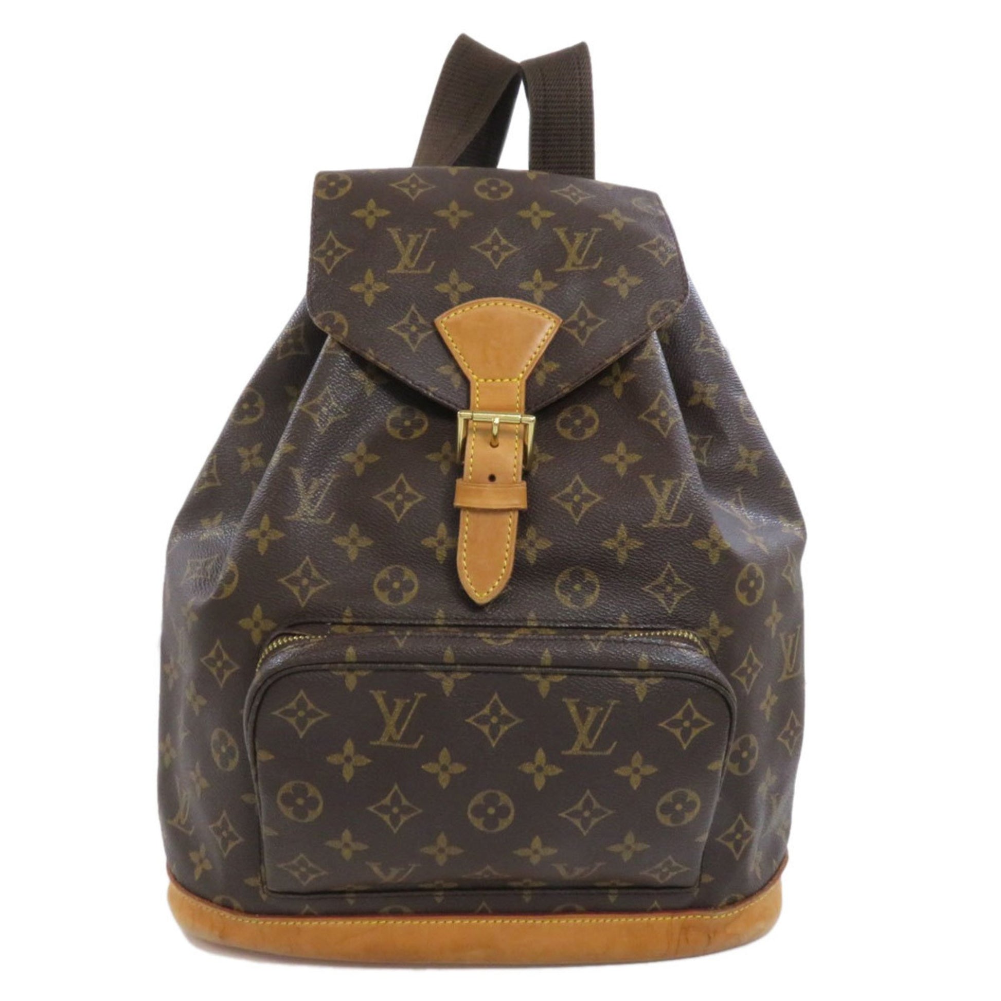 Louis Vuitton Montsouris GM, Brown, Canvas, backpack