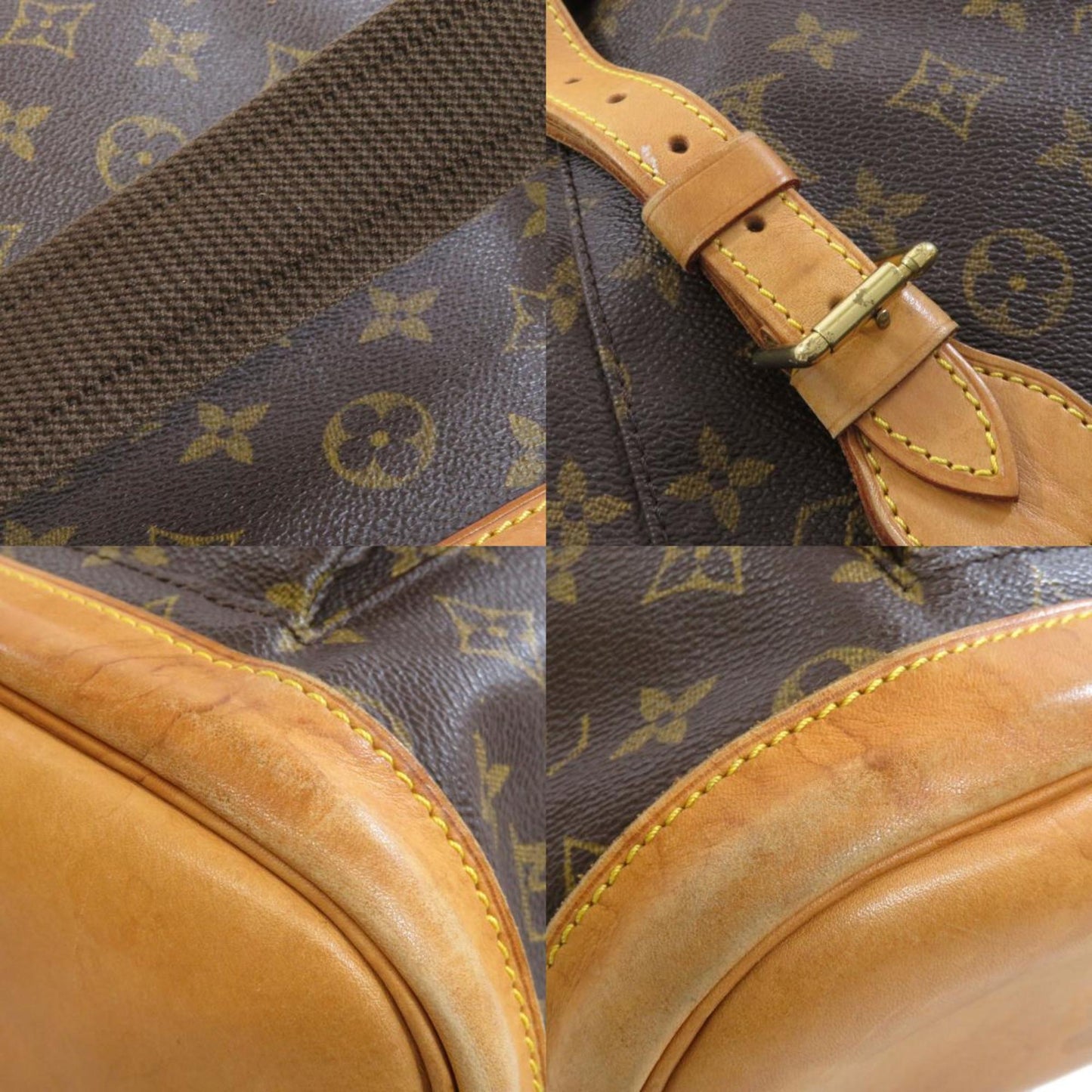 Louis Vuitton Montsouris GM, Brown, Canvas, backpack