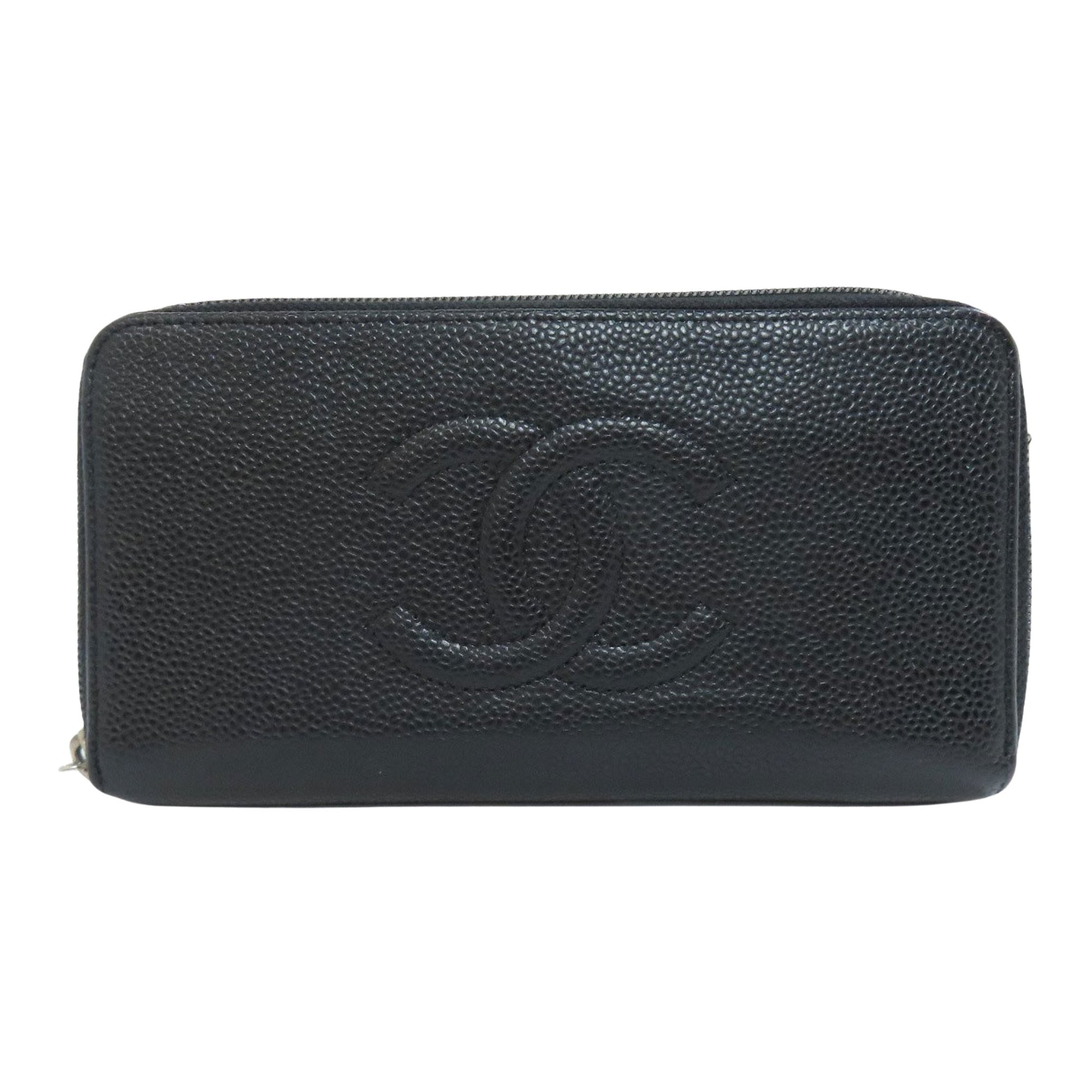 Chanel, Black, Leather, wallet