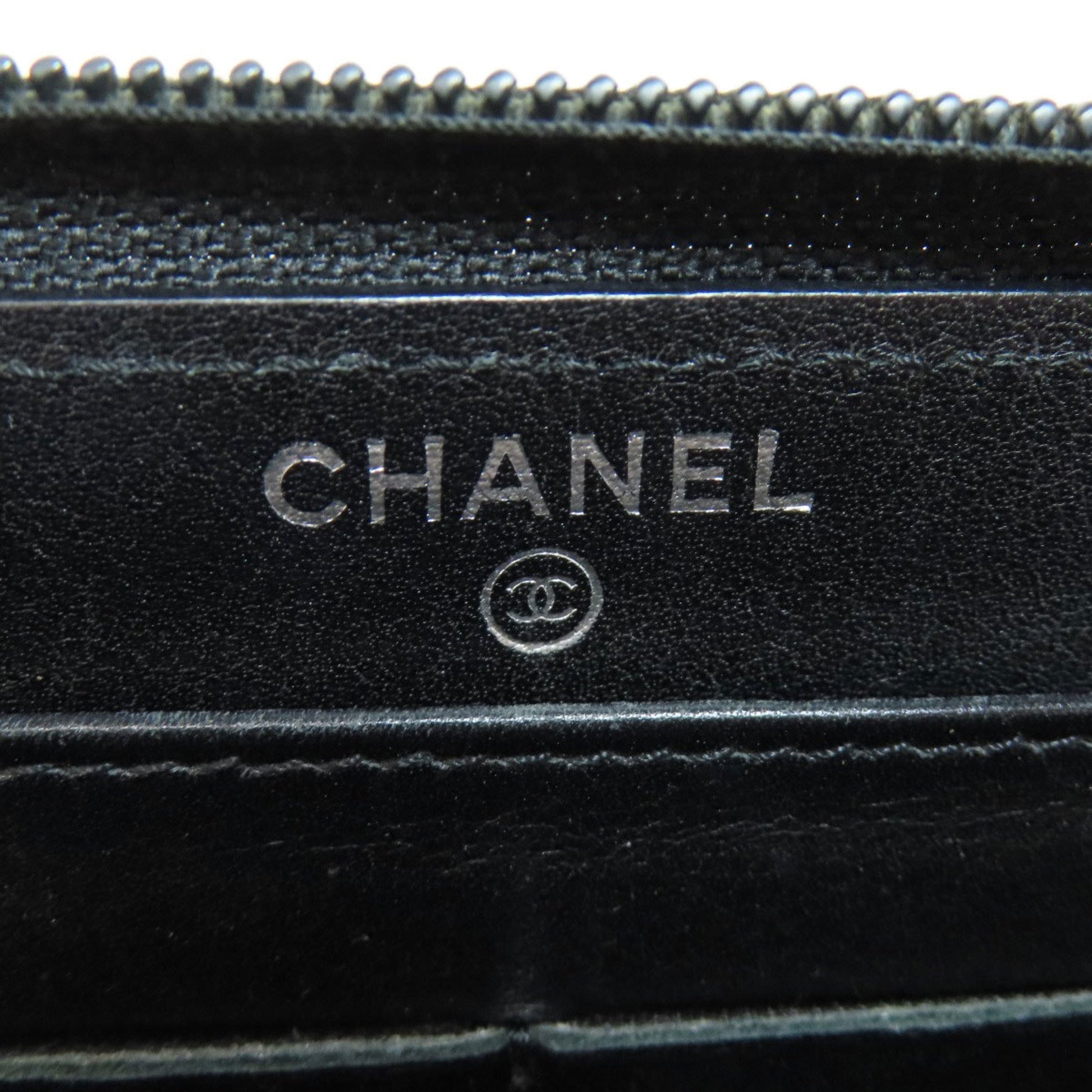 Chanel, Black, Leather, wallet