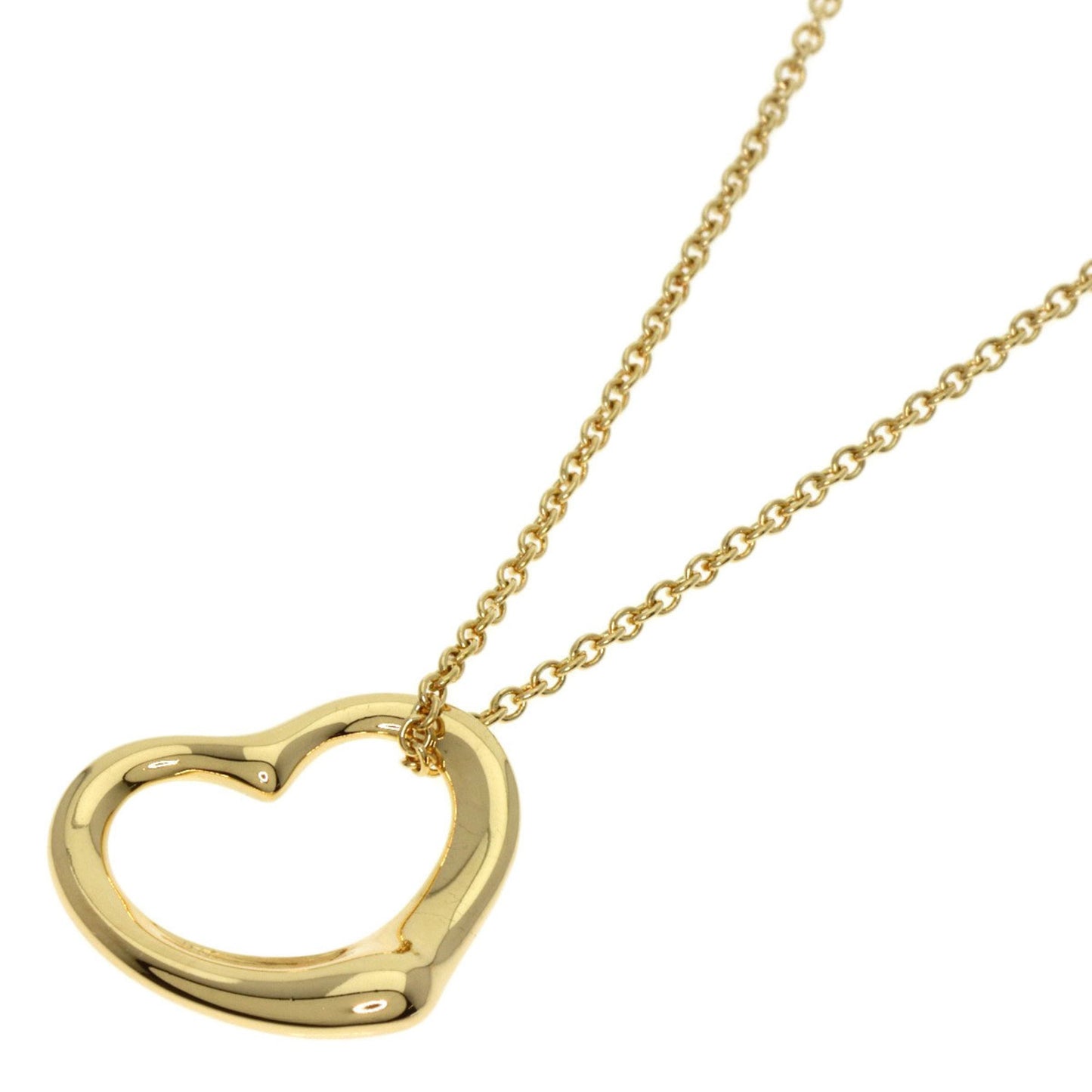 Tiffany & Co Open Heart, Gold, Yellow Gold, necklace