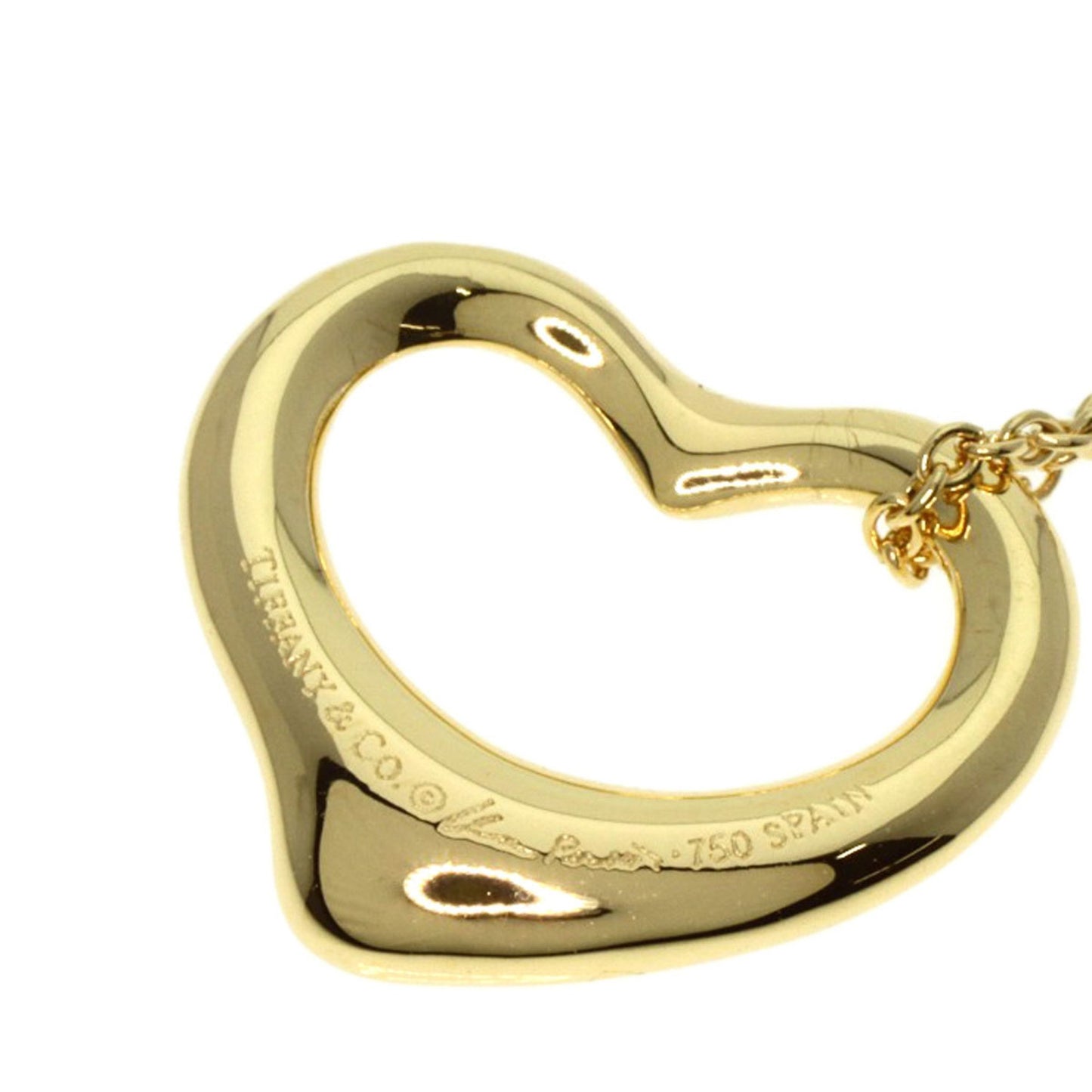 Tiffany & Co Open Heart, Gold, Yellow Gold, necklace