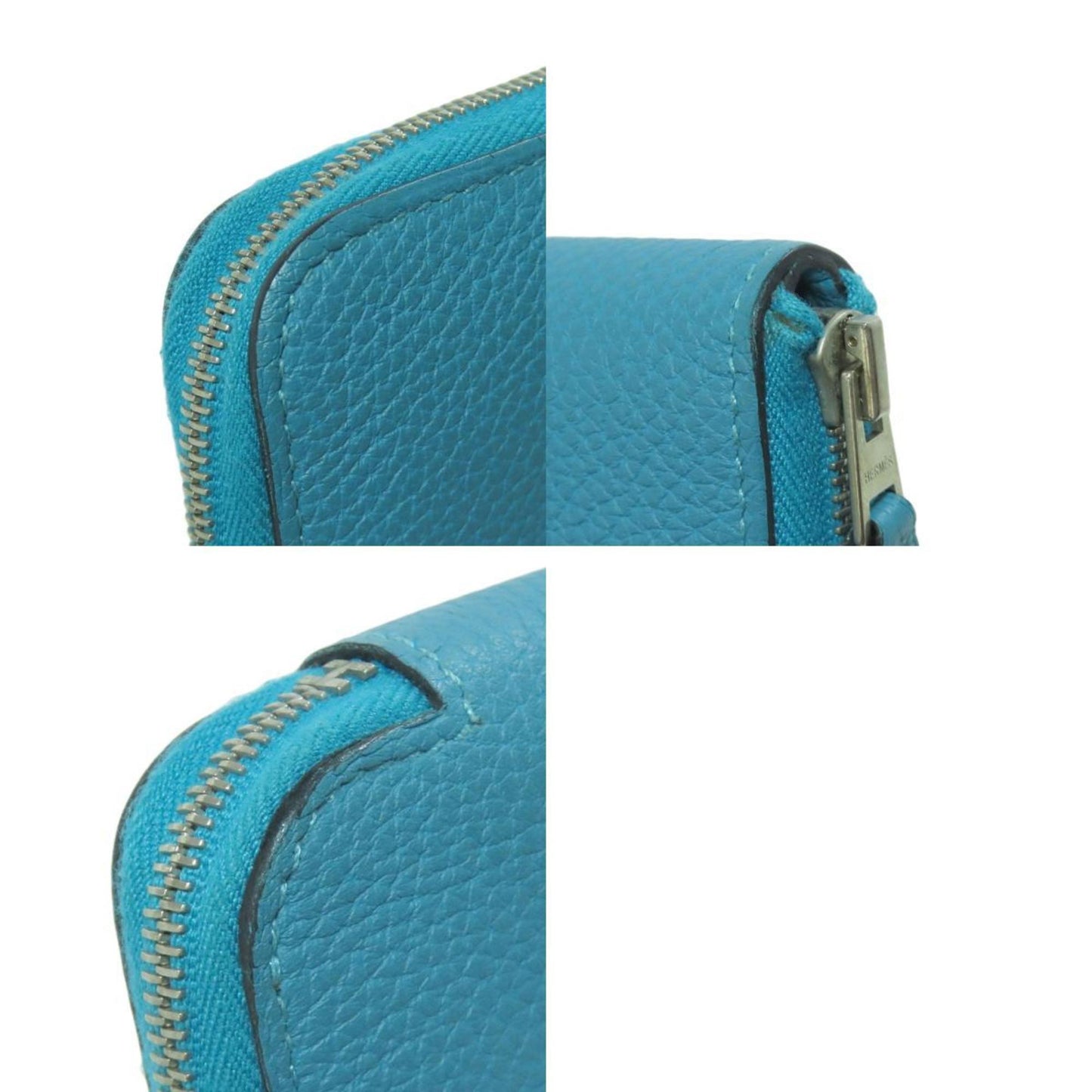 Hermès Azap, Blue, Leather, wallet