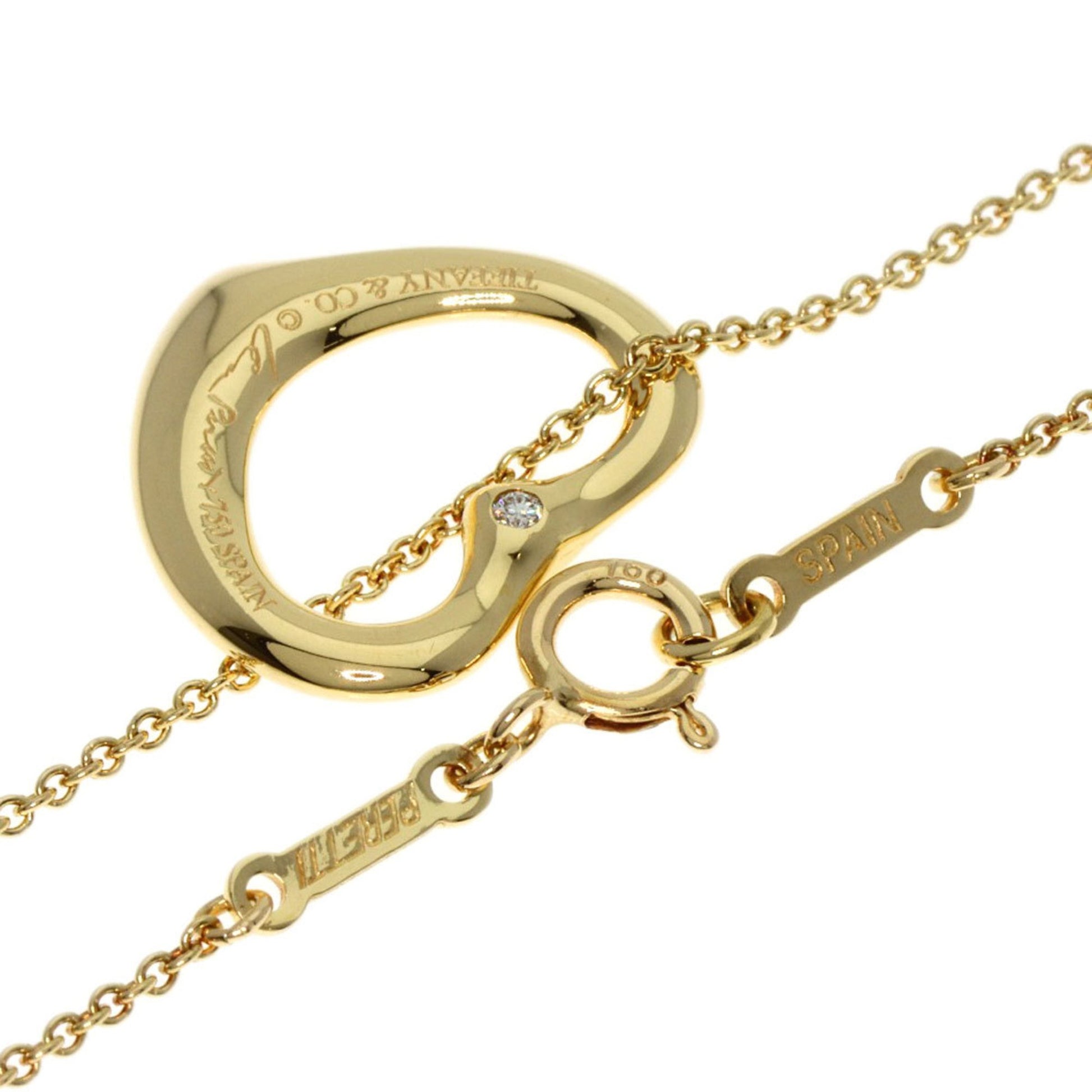 Tiffany & Co Open Heart, Gold, Yellow Gold, necklace