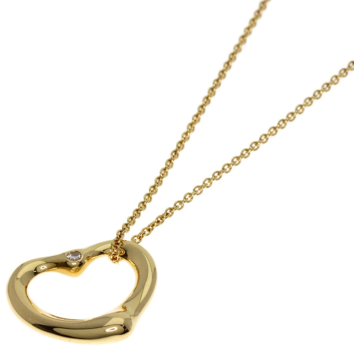 Tiffany & Co Open Heart, Gold, Yellow Gold, necklace