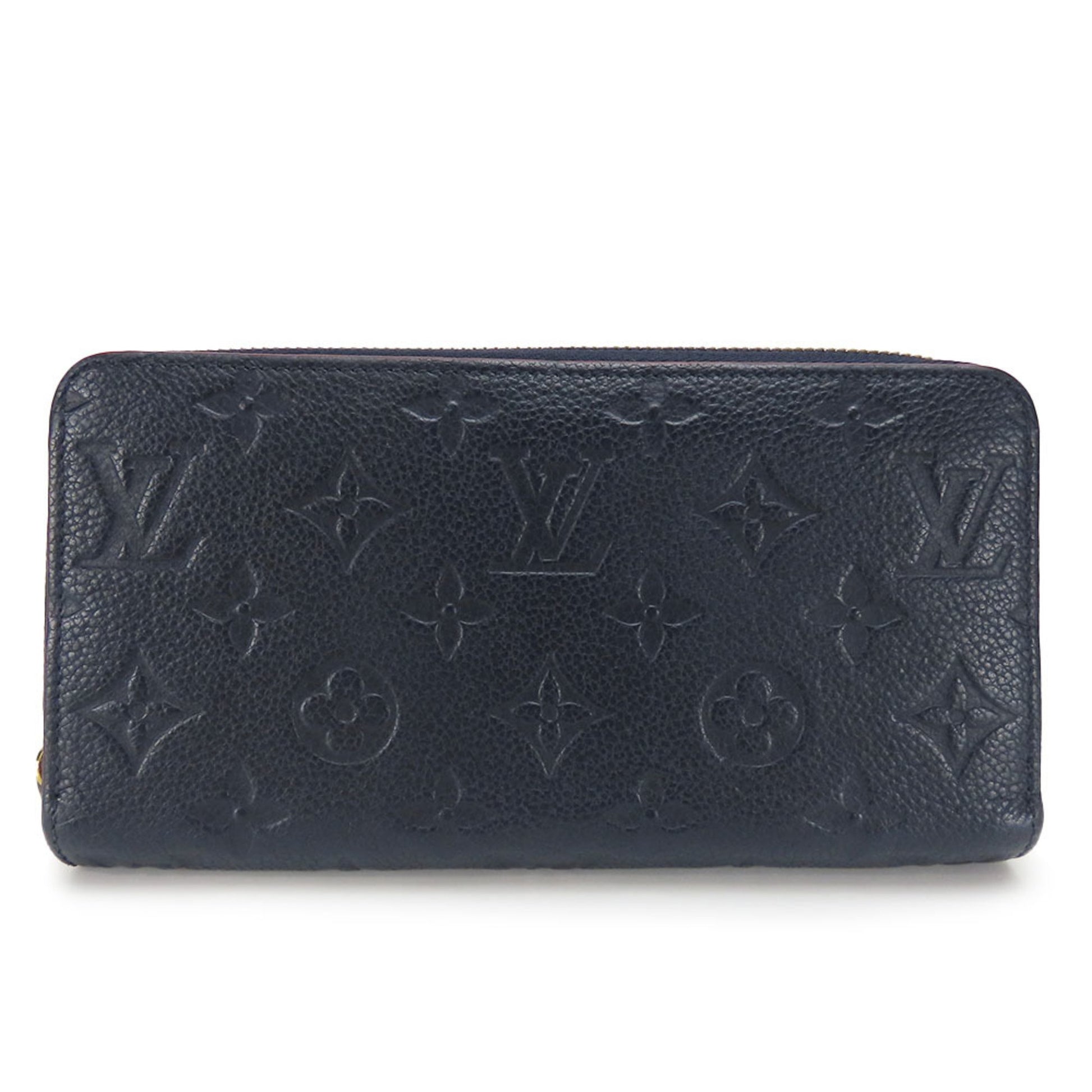 Louis Vuitton Zippy wallet, Navy, Leather, wallet